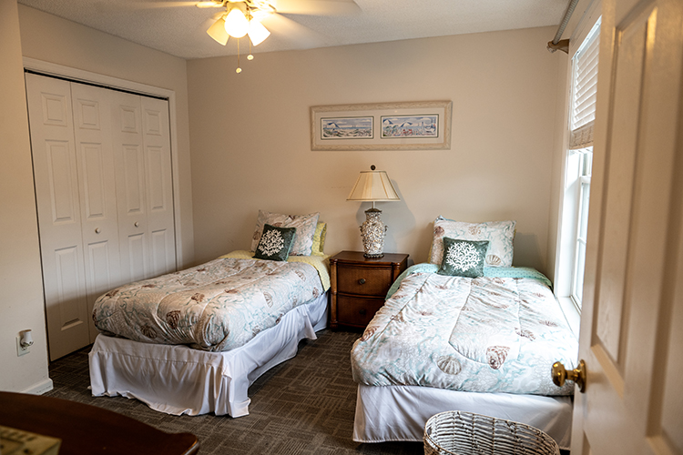 Guest bedroom with two beds