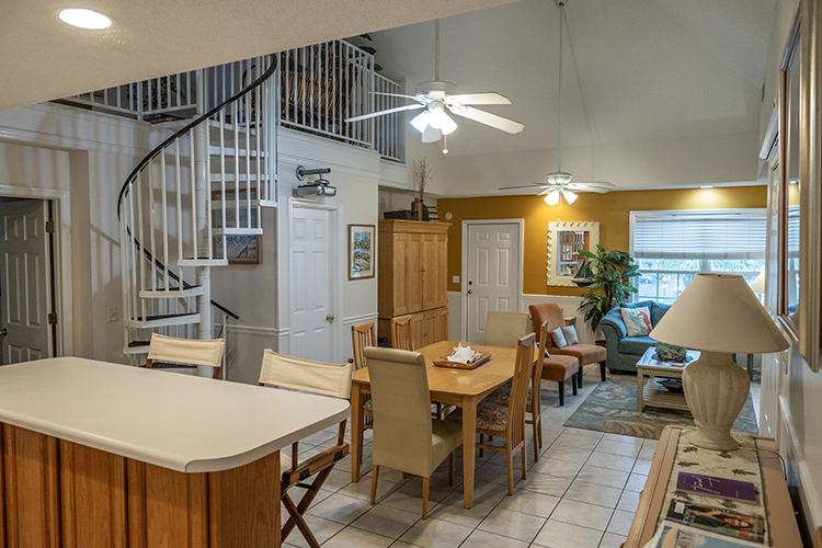 View from entry door inside the St. Simons Island condo